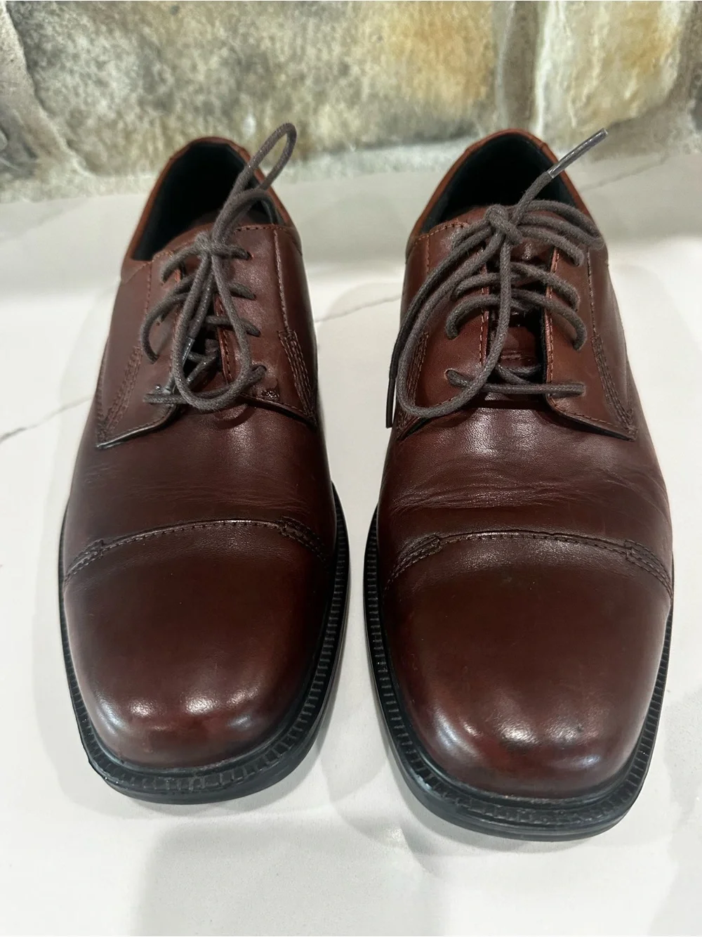 Bostonian Flexlite Brown Leather Cap Toe Oxfords Men's 8.5M